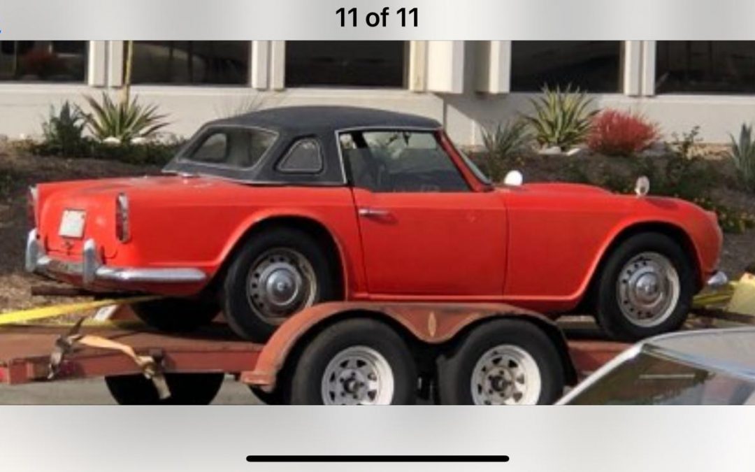 Triumph TR 4. Red. For restauration